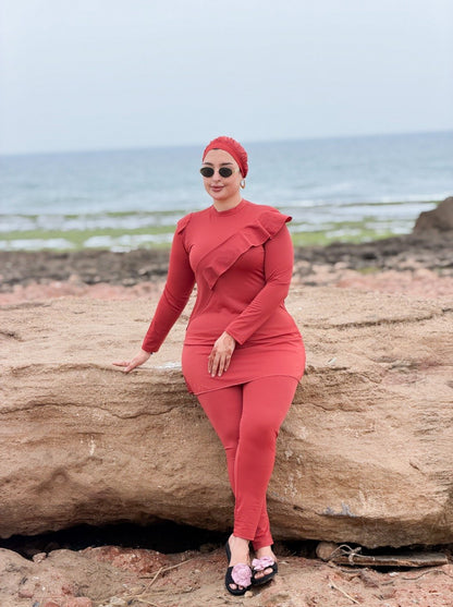 Burkini Simple :Composition de l'Ensemble (3 Pièces)