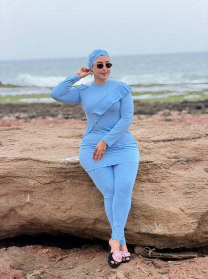 Burkini Simple :Composition de l'Ensemble (3 Pièces)