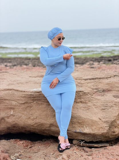 Burkini Simple :Composition de l'Ensemble (3 Pièces)