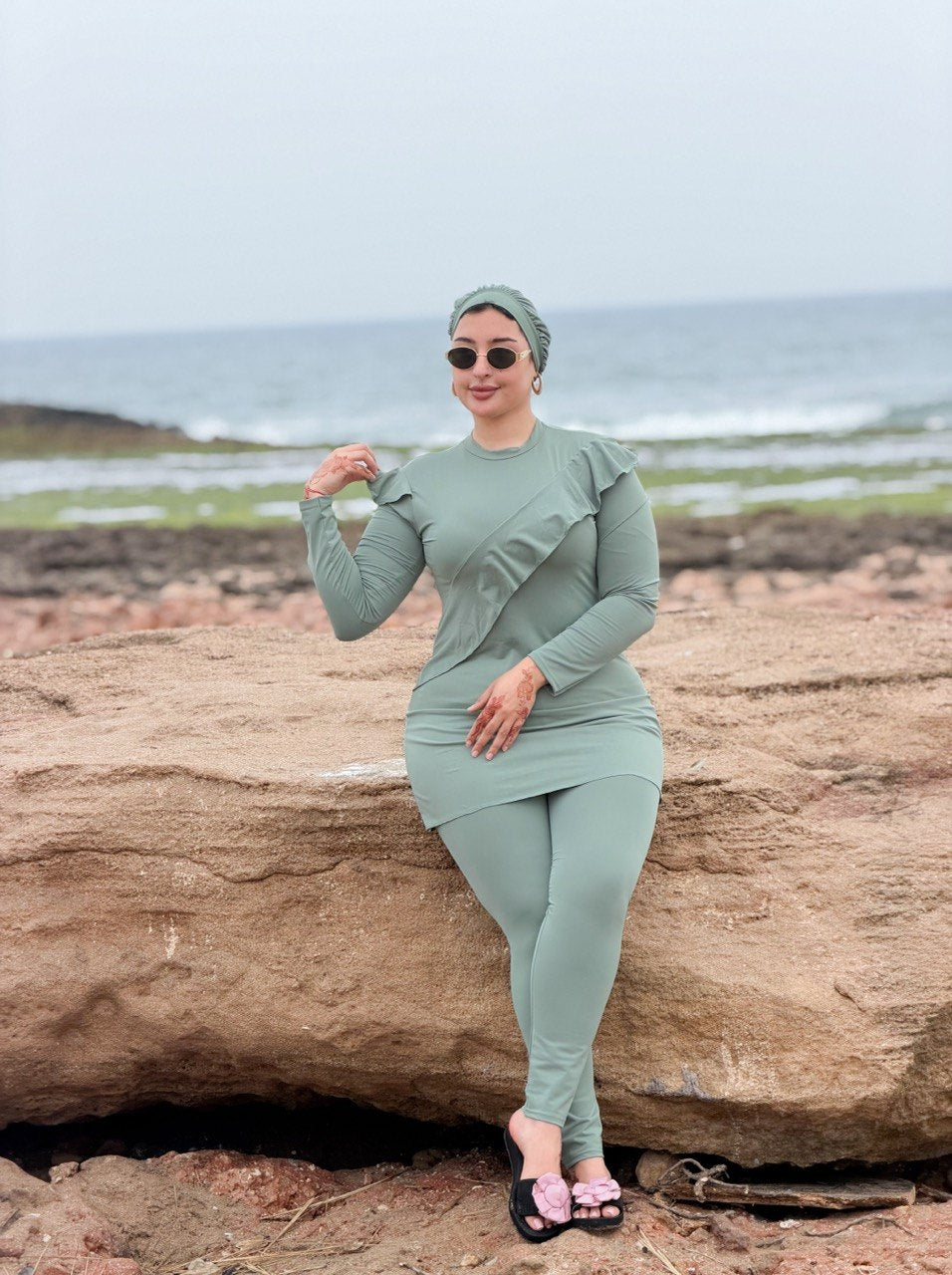 Burkini Simple :Composition de l'Ensemble (3 Pièces)