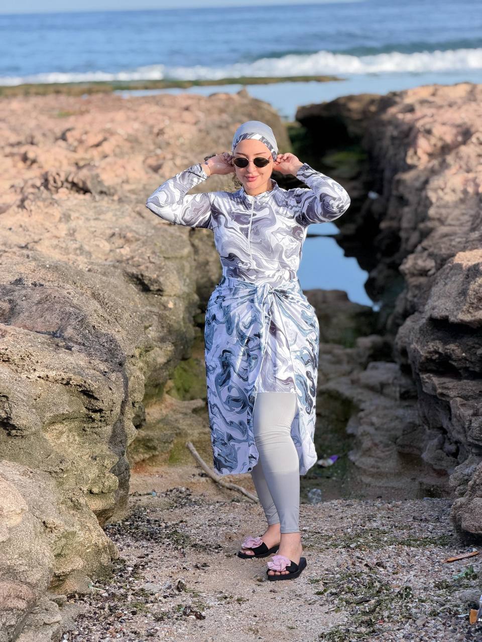Burkini B Cach : Ensemble Complet 4 Pièces avec Cache-Maillot