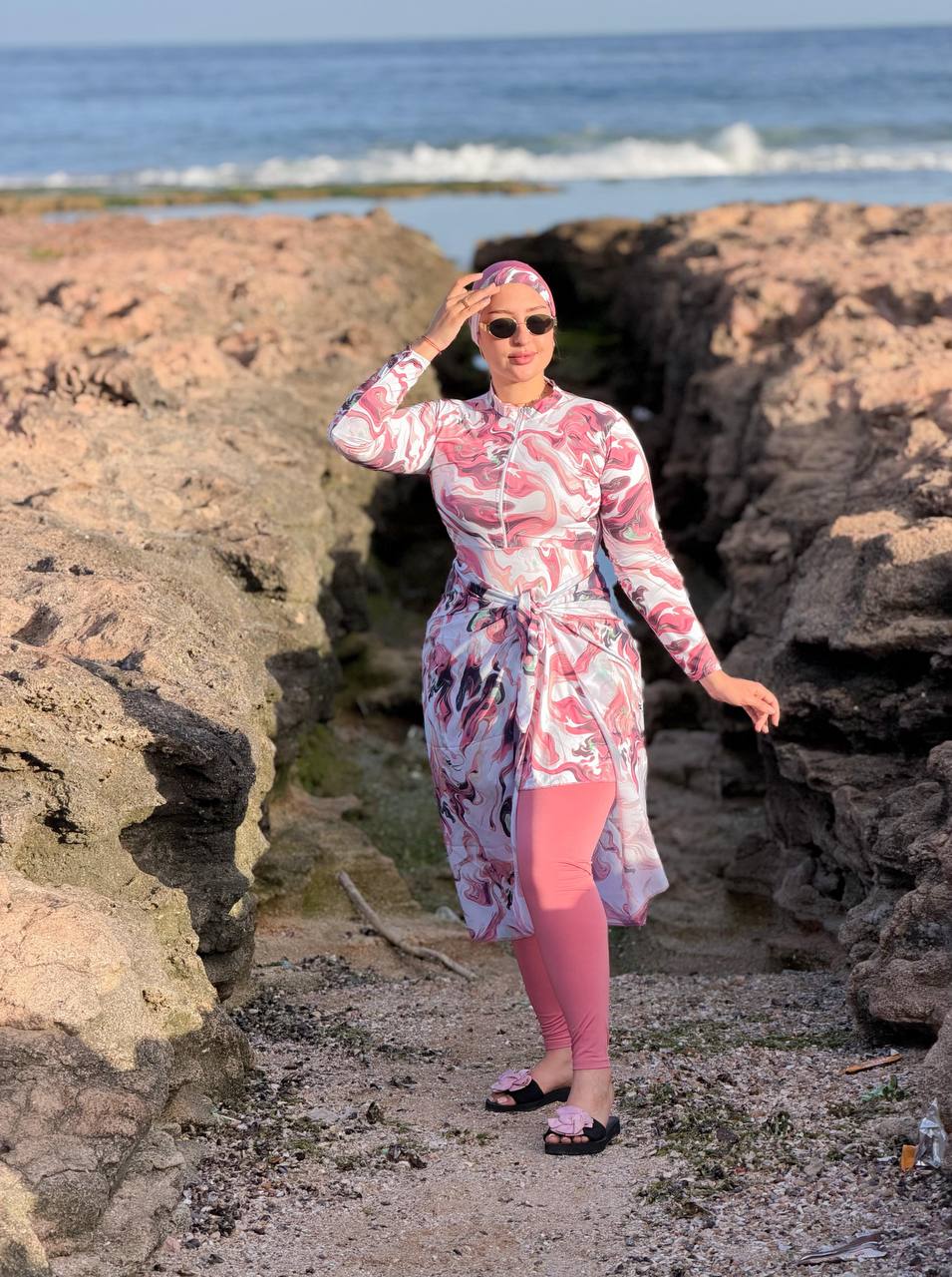 Burkini B Cach : Ensemble Complet 4 Pièces avec Cache-Maillot