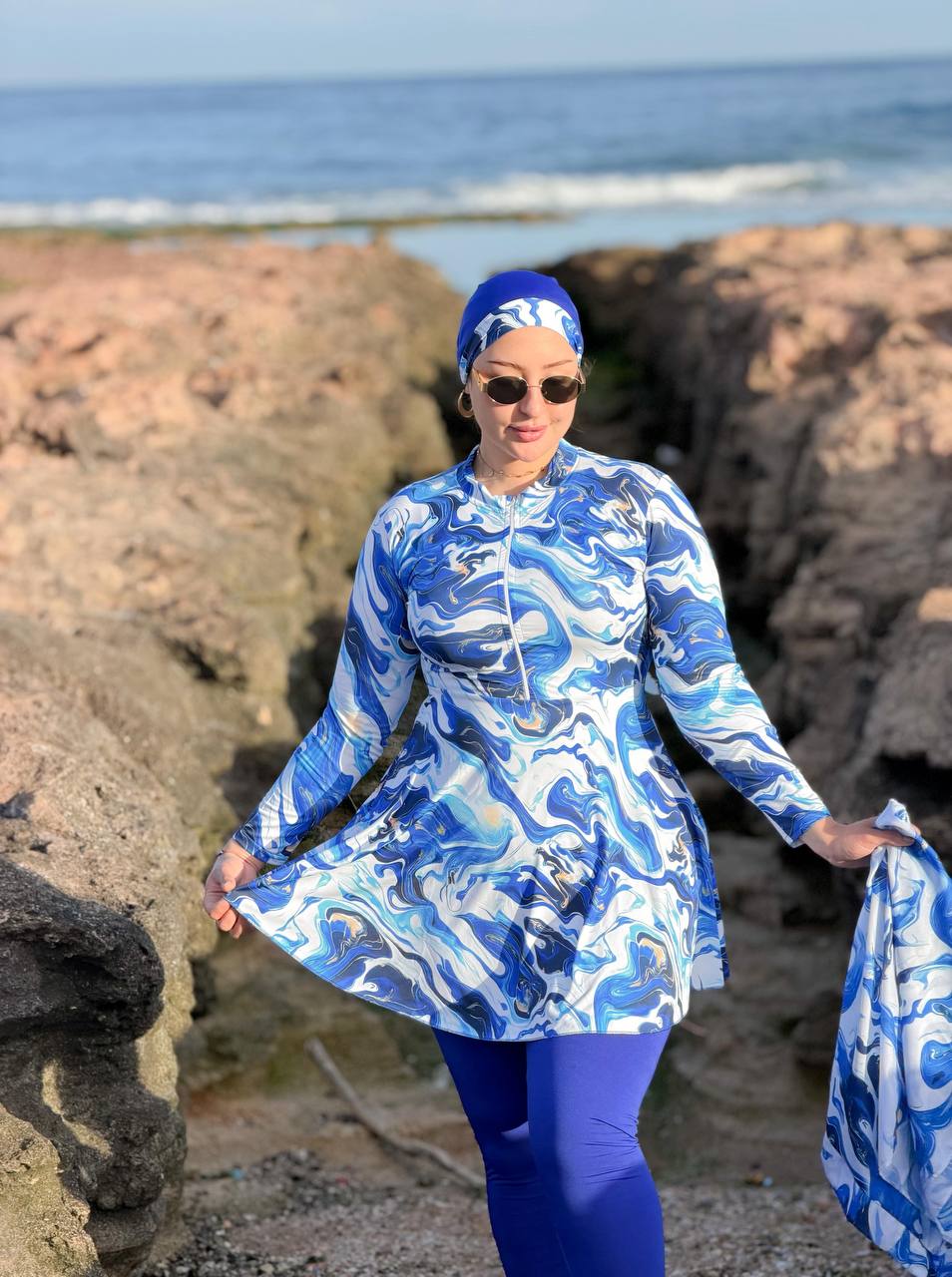 Burkini B Cach : Ensemble Complet 4 Pièces avec Cache-Maillot
