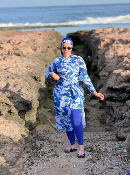 Burkini B Cach : Ensemble Complet 4 Pièces avec Cache-Maillot