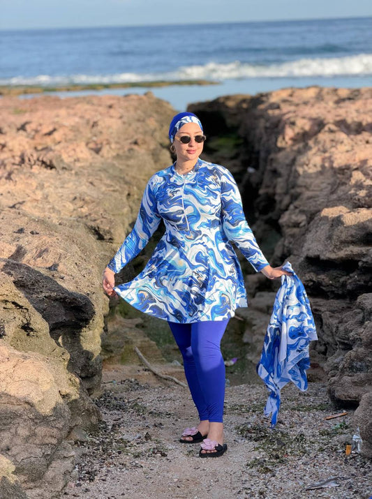 Burkini B Cach : Ensemble Complet 4 Pièces avec Cache-Maillot