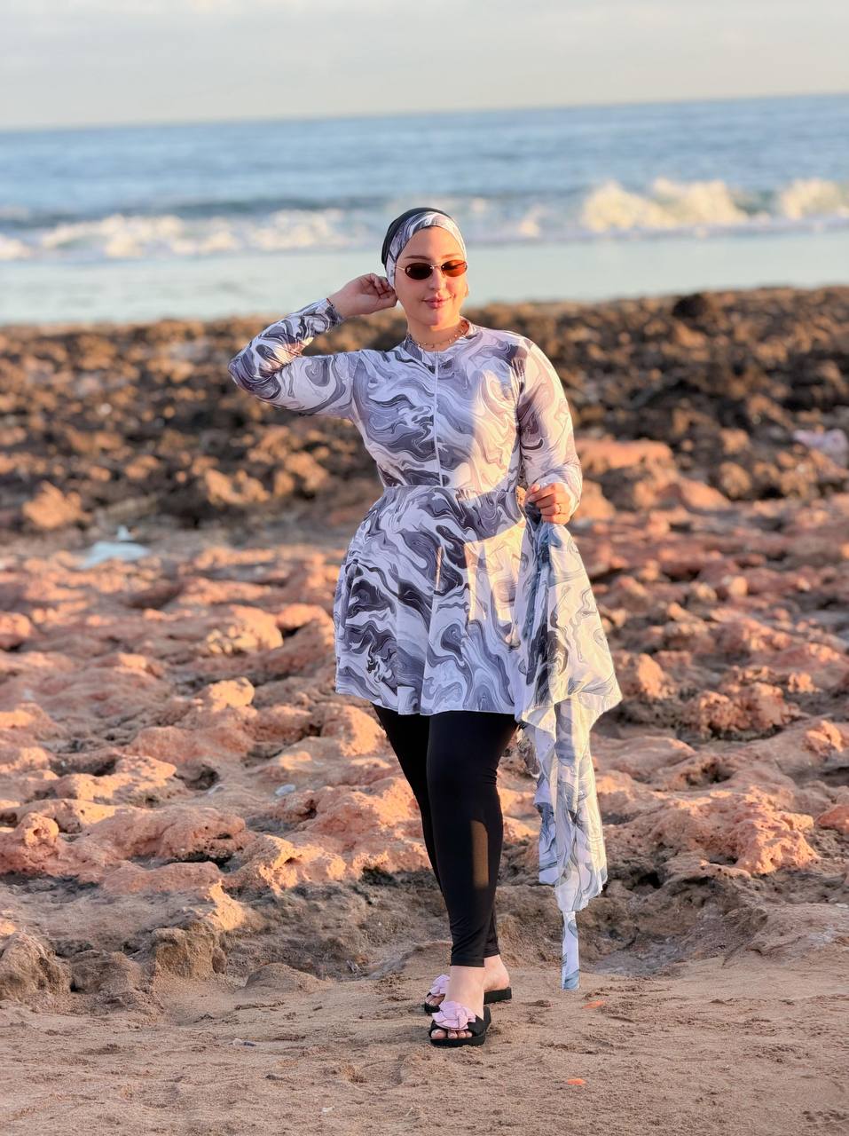 Burkini B Cach : Ensemble Complet 4 Pièces avec Cache-Maillot