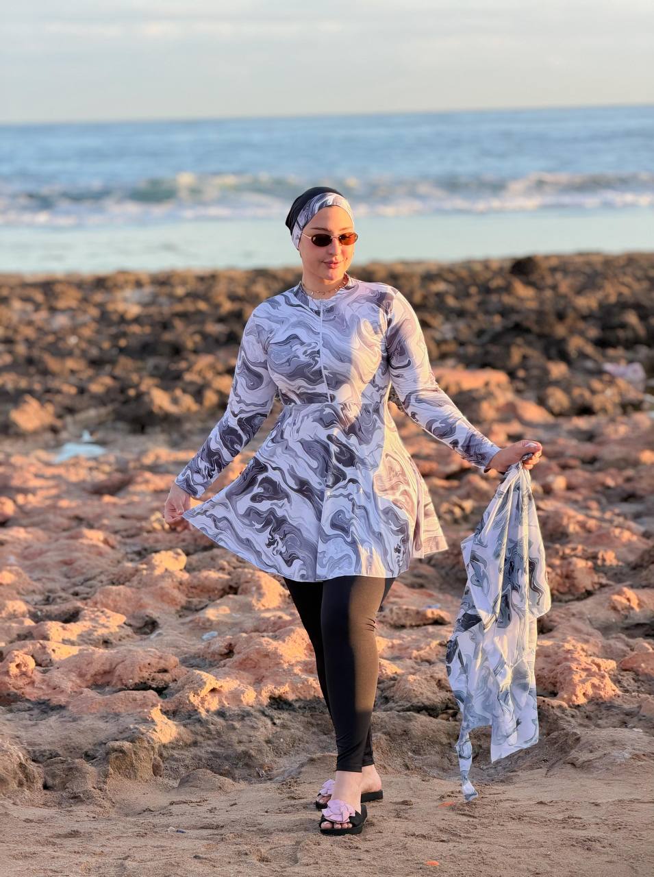 Burkini B Cach : Ensemble Complet 4 Pièces avec Cache-Maillot