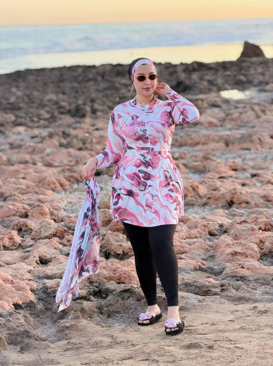 Burkini B Cach : Ensemble Complet 4 Pièces avec Cache-Maillot