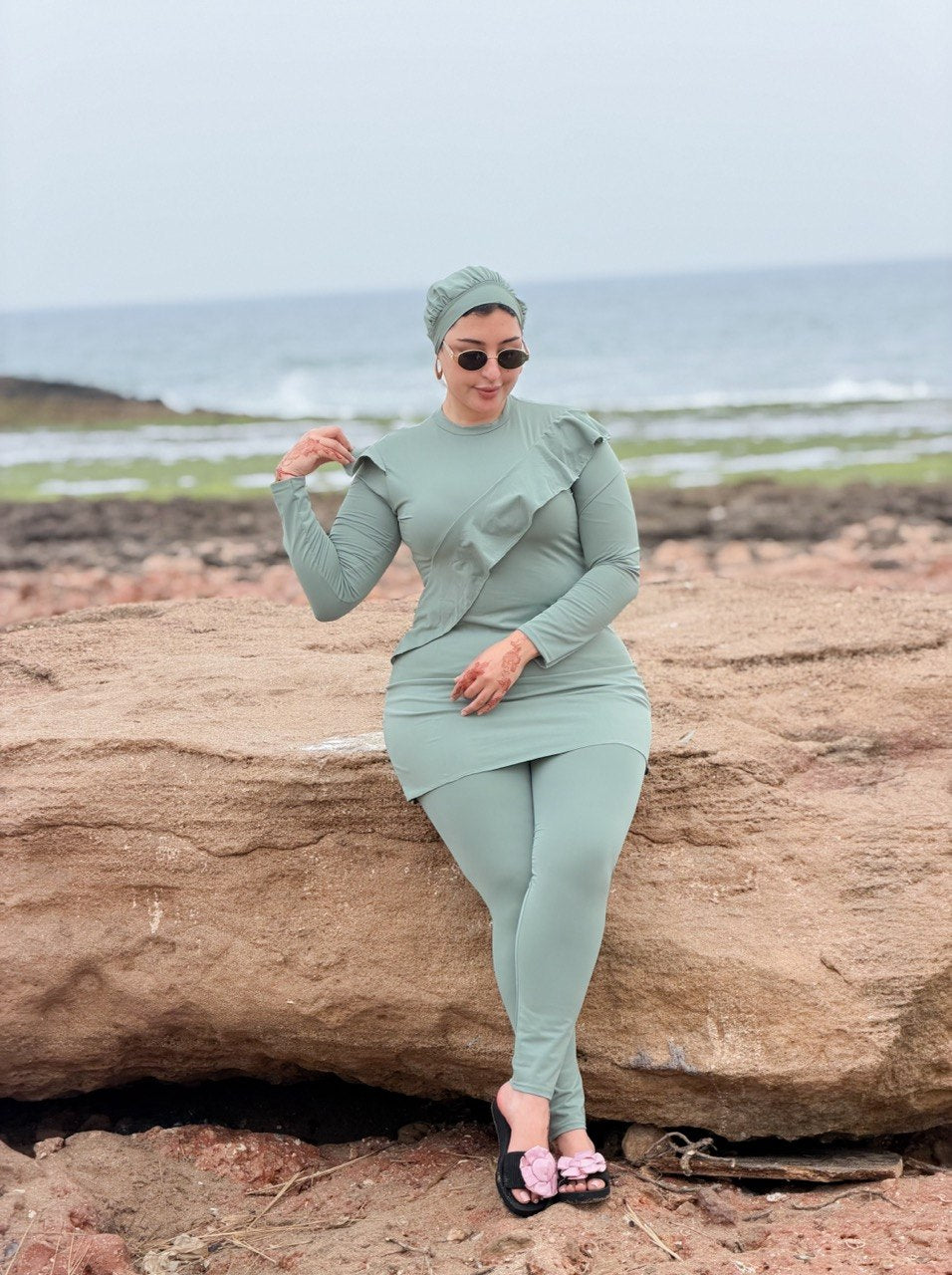 Burkini Simple :Composition de l'Ensemble (3 Pièces)