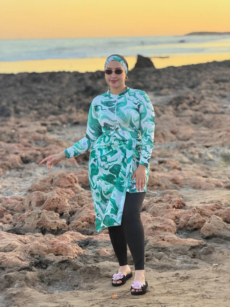 Burkini B Cach : Ensemble Complet 4 Pièces avec Cache-Maillot